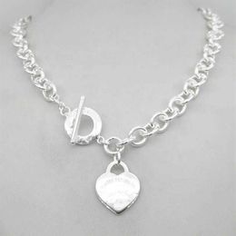 Design Man Women Fashion Necklace Pendant Chain Necklace S925 Sterling Silver Key Return to heart love brand Pendant Charm With Bo243O