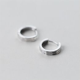 Solid Sterling Silver Simple Huggie Hoop Earrings Men Women A1044 &241l