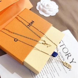 Luxury High-end Jewellery Necklace Charm Fashion Design Necklace 18k Gold Plated Long Chain Designer Style Popular Brand Exquisite G261m