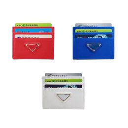 Triangle Card Holders Whole vintage fashion card holder Women's Mens wallets Coin cardholder wallet Purses with box L266c