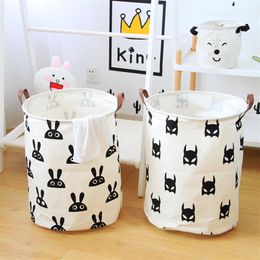 Cartoon Storage Bag Canvas kid Laundry Bags Children Baby Play Mat Toys Clothes Organizer Home Decor210i