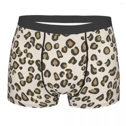 Underpants Brown Leopard Print Breathable Panties Shorts Boxer Briefs Men's Underwear Ventilate