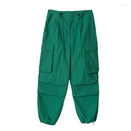 Women's Pants Autumn Original Design Niche Cotton Green Safari Loose American Paratrooper Trouser Wide Leg Close-up