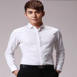 Custom made men shirt groom wedding shirt high quality white comfortable formal business shirt long sleeve271T