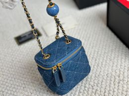 Cosmetic Case Designer-Tasche WOC Umhängetasche Satteltasche Umhängetasche Vintage CC Denim-Tasche gesteppte Handtasche Damen-Umhängetasche Designer-Taschen Luxushandtaschen Damen-Klappentaschen