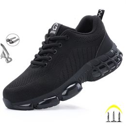 Dress Shoes Safety Work Sneakers Steel Toe Shoes For Men Puncture-Proof Labour Shoes Indestructible Male Footwear Security Boots Lightweight 230915
