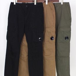 Men's Shorts CP Rinsing Machine Can Side Seam Label Pocket Lens Details Classic Washed Cargo Pants Casual Trousers282y