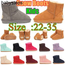 Toddlers snow boots kids Australian infants girls boys warm boot Leather youth shoe winter booties23ss
