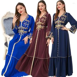 Ethnic Clothing Middle East Dress Dubai Party Gown Muslim Women Full Length Abaya Kaftan Islamic Turkey Moroccan Robe Loose Vestidos