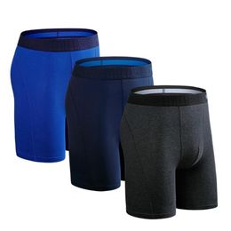 Underpants 3pcs Long Mens Cotton Men's Panties Lots Boxers Man Underware Sexy Family Boxershorts Boxer For Male Shorts Caleco211a