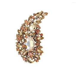 Brooches David Zhang Rhinestone Large Flower Brooch Pin Winter Coat Accessories Fashion Wedding Jewellery High Quality Vintage