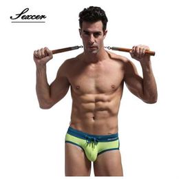 Sexcer Mens Swimwear Pouch Design Swim Trunks Mens Boxer Swimwear Man Swimming Shorts Quality Men Swimwear Sexy Male Swimsuit2371