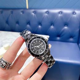 Quartz lday watches 38mm black ceramic factory diamonds white dial ladies watch h2125 33mm women fashional designer wristwatch sap269u