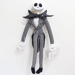 Plush Dolls 50cm The Nightmare Before Christmas Jack Skellington Toys Doll Skeleton Jake Stuffed for Children Kids Gifts 230915