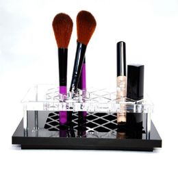 Luxury Lipstick Holder Women Cosmetic Brush Case Makeup Tools Acrylic Storage Box With White Gift Box VIP Gift255H