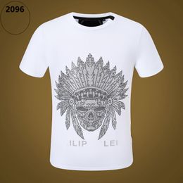 NEW STYLE Phillip Plain Men T Shirts Designer PP Skull Diamond T Shirt Short Sleeve Dollar Brown Bear Brand Tee High Quality Skulls T Shirt Tops PW2096