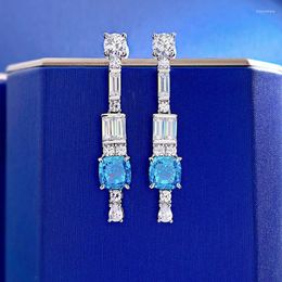 Cluster Rings Solid 925 Sterling Silver Crushed Cut Citrine High Carbon Diamonds Gemstone Wedding Drop Dangle Earrings Fine Jewellery