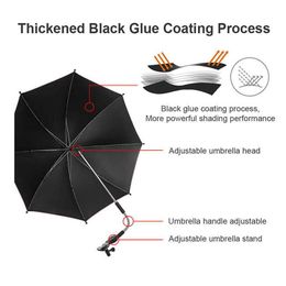 Universal Parasol for Pushchairs and Buggies Pushchair Umbrella for Sun and with Rain Cover Sun Protection Stroller Umbrella H1015322I