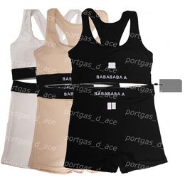 Luxury Embroidered Bras Shorts Set Comfortable Wire Sports Underwear Womens Black White Lingerie261i