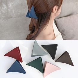 Hair Clips Trendy Pure Frosted Triangle Decoration Accessories Designer Statement Alloy Claw Drop Wholesale