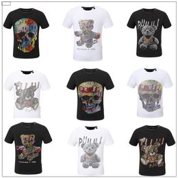 Hot Phillip Plain Men T Shirts Designer PP Skull Diamond T Shirt Short Sleeve Dollar Bear Tiger Brand Tee High Quality Skulls T Shirt Tops WP12168