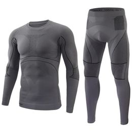 Men's Thermal Underwear Men Fleece Lined Set Motorcycle Skiing Base Layer Winter Warm Long Johns Shirts & Tops Bottom Suit283p