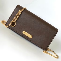 8A Shoulder Bags On Chain Wallets Lily Womens Woc Purse Letter Circle Designer Leather Travel Clutch Flap Messenger Crossbody Handbag 82509 20.7cm with Box L382