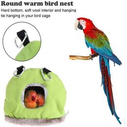 Warm Bird Bed House Hut Hanging Cage Plush Birds For Hamster Parrot Cages221O