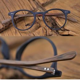 60's Vintage Wood Brown Oval Eyeglass Frames Full Rim Hand Made Glasses Spectacles Men Women Myopia Rx able Brand New260K