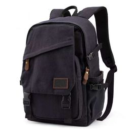 HBP Men's canvas backpack trend leisure large capacity outdoor travel bag college student bag