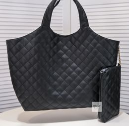 High Quality ICARE MAXI Diamond Quilted Lambskin Leather designer shoulder fashion shop bag luxurious soft unstructured shape lightweight Beach Tote