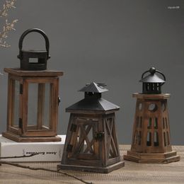 Candle Holders Unique Holder House Outdoor Party Metal Table European Retro Romantic Nordic Hanging Wood Casamento