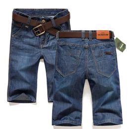 Whole-2016 thin denim trousers male straight denim shorts jean men plus size short jeans knee-length pants brand casual je291T