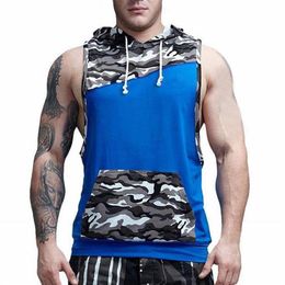 Bodybuilding Stringer Hooded Top Men Sleeveless Fitness Workout Hoodies Vest Slim Breathable Singlet Muscle Shirt322x