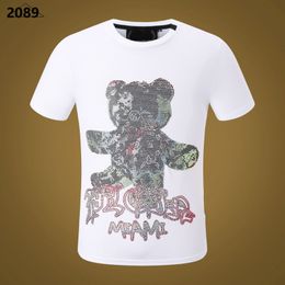 NEW STYLE Phillip Plain Men T Shirts Designer PP Skull Diamond T Shirt Short Sleeve Dollar Brown Bear Brand Tee High Quality Skulls T Shirt Tops WP12089