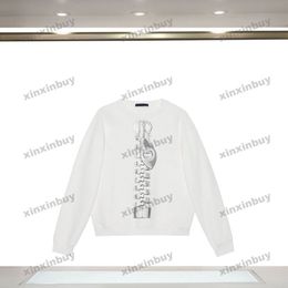 xinxinbuy Men designer Hoodie Sweatshirt 23ss Zipper print long sleeve women Black green brown gray white XS-XL