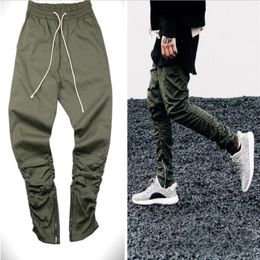 Mens Joggers Side Zipper Pants Hip Hop Fashion High Street Jogger Pant with 3 Colours Asian Size 30-36293y