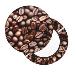 Pillow Macro S Of Coffee Beans Round Bar Chair Cover Protecting With Elastic Strap Suitable For Office