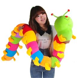 Plush Dolls 1pcs 50 230cm INCHworm Doll Worm Stuffed Toy Peluche Bug Hold Pillow Soft Cute Lovely Gift Good Quality 230915