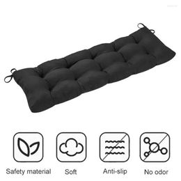 Pillow Polyester Fabric Soft Thicken Outdoor Bench Non-slip Elastic Patio Furniture Seat Mat Pad Cover For Garden