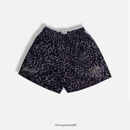 2023 Men's Shorts Ip Fashion Brand Leopard Print American Basketball Quarters under Knee Training Street Quick Dried Casual Sports Pants