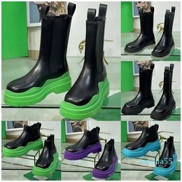 2023-Designer Chelsea Martin Boots Women Men Boots Platform Luxury Black Green Pink Transparent Rubber Walk Show Winter Snow Rainboots