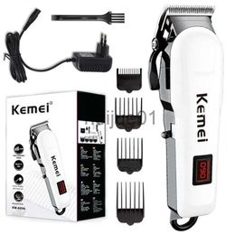 Electric Shavers Kemei Cord/Cordless Professional Hair Clipper For Men Beard Hair Trimmer Adjustable Electric Hair cutting Machine rechargeable x0918