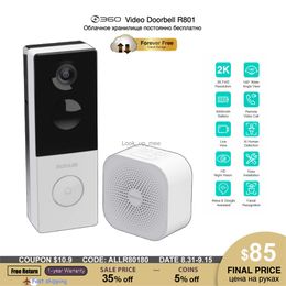 Doorbells 360 R801 Smart Home Video Doorbell Camera Wireless WiFi 3MP 1920P Security Camera Radar Sensor HDR Night Vision Alexa Google HKD230918