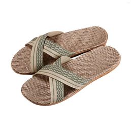 Slippers 2023 Cool In Summer Ladies Casual Home Indoor Silent Flat Slides Breathable Cross Bathroom Shoes