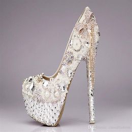 Elegant Rhinestones Stiletto Heels Wedding Shoes Tassel Party Shoes For Ladies Summer Sandals Wedding Bridal Shoes With High Quali254c