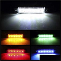 Decorative Lights Vehicle External Led Lamp 12V/24V 6 Smd Car Bus Truck Lorry Side Marker Indicator Light Low Trailer Rear Warning Lam Dh9N7