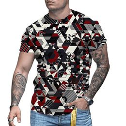 DIY T-Shirt 844 Cross border European and American men's T-shirt 3D printed round neck short sleeved casual