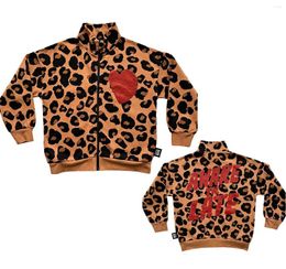 Jackets Mother Kids Jacket For Boys Fashion Coats Children Clothing Autumn Baby Girls Clothes Leopard Print LATE Zip Coat