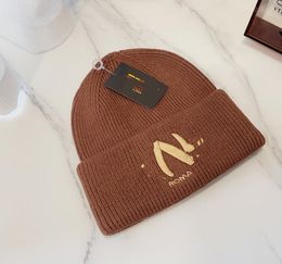 Top Embroidery Knitted Hat Internet Celebrity Same Style Warm Thickened Woollen Cap Fashion Trend Beanie Hats